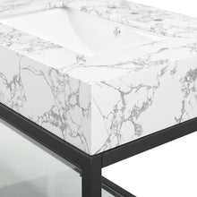 Load image into Gallery viewer, Kingsley 60&quot; Black Stainless Steel Bathroom Vanity by Modway
