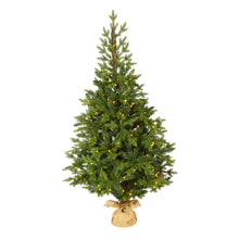 Load image into Gallery viewer, 5&#39; Fraser Fir &#39;Natural Look&#39; Artificial Christmas Tree w/ 190 Clear LED Lights
