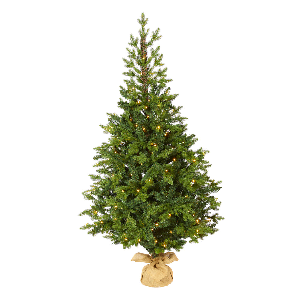 5' Fraser Fir 'Natural Look' Artificial Christmas Tree w/ 190 Clear LED Lights