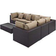 Load image into Gallery viewer, Convene 7 Piece Outdoor Patio Sectional Set by Modway
