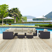Load image into Gallery viewer, Convene 9 Piece Outdoor Patio Sectional Set by Modway
