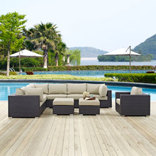 Load image into Gallery viewer, Convene 9 Piece Outdoor Patio Sectional Set
