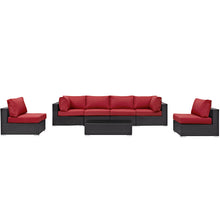 Load image into Gallery viewer, Convene 7 Piece Outdoor Patio Sectional Set by Modway
