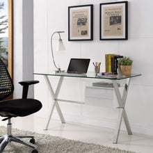 Load image into Gallery viewer, Stasis Glass Top Office Desk by Modway
