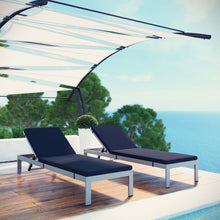 Load image into Gallery viewer, Shore Outdoor Patio Aluminum Chaise with Cushions Set of 2 by Modway
