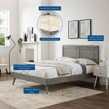 Load image into Gallery viewer, Marlee Wood King Platform Bed With Splayed Legs by Modway
