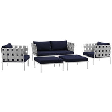 Load image into Gallery viewer, Harmony 5 Piece Outdoor Patio Aluminum Sectional Sofa Set by Modway

