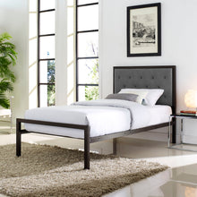 Load image into Gallery viewer, Mia Fabric Twin Bed by Modway

