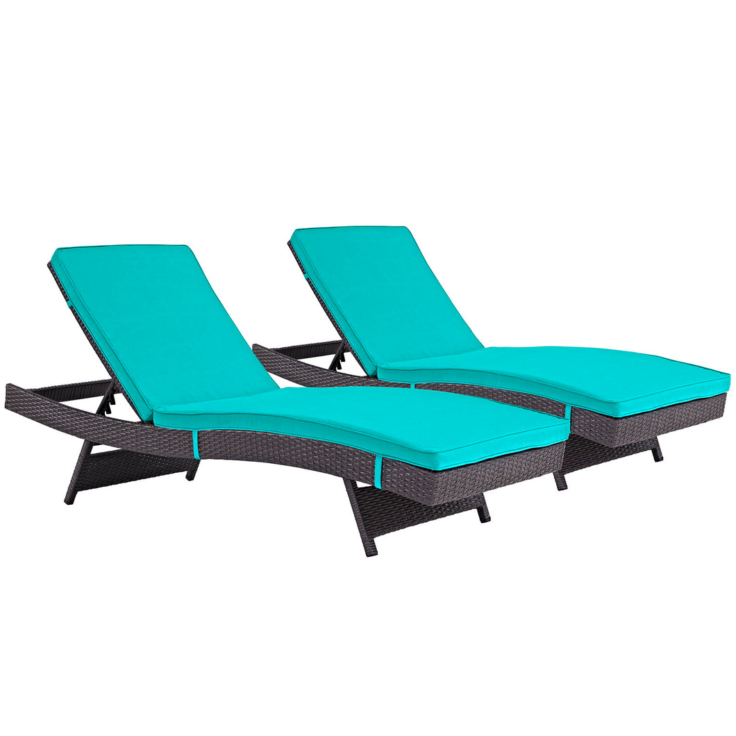 Convene Outdoor Patio Chaise Set of 2 by Modway