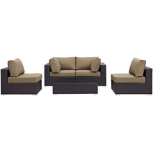 Load image into Gallery viewer, Convene 5 Piece Outdoor Patio Sectional Set by Modway
