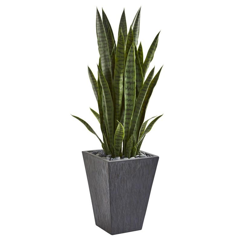45' Sansevieria Artificial Plant in Sate Planter