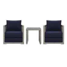 Load image into Gallery viewer, Aura 3 Piece Outdoor Patio Wicker Rattan Set by Modway
