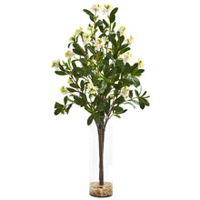Load image into Gallery viewer, 44&quot; Peach Blossom Artificial Arrangement in Glass Vase

