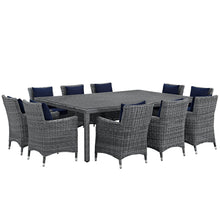 Load image into Gallery viewer, Summon 11 Piece Outdoor Patio Sunbrella¨ Dining Set by Modway
