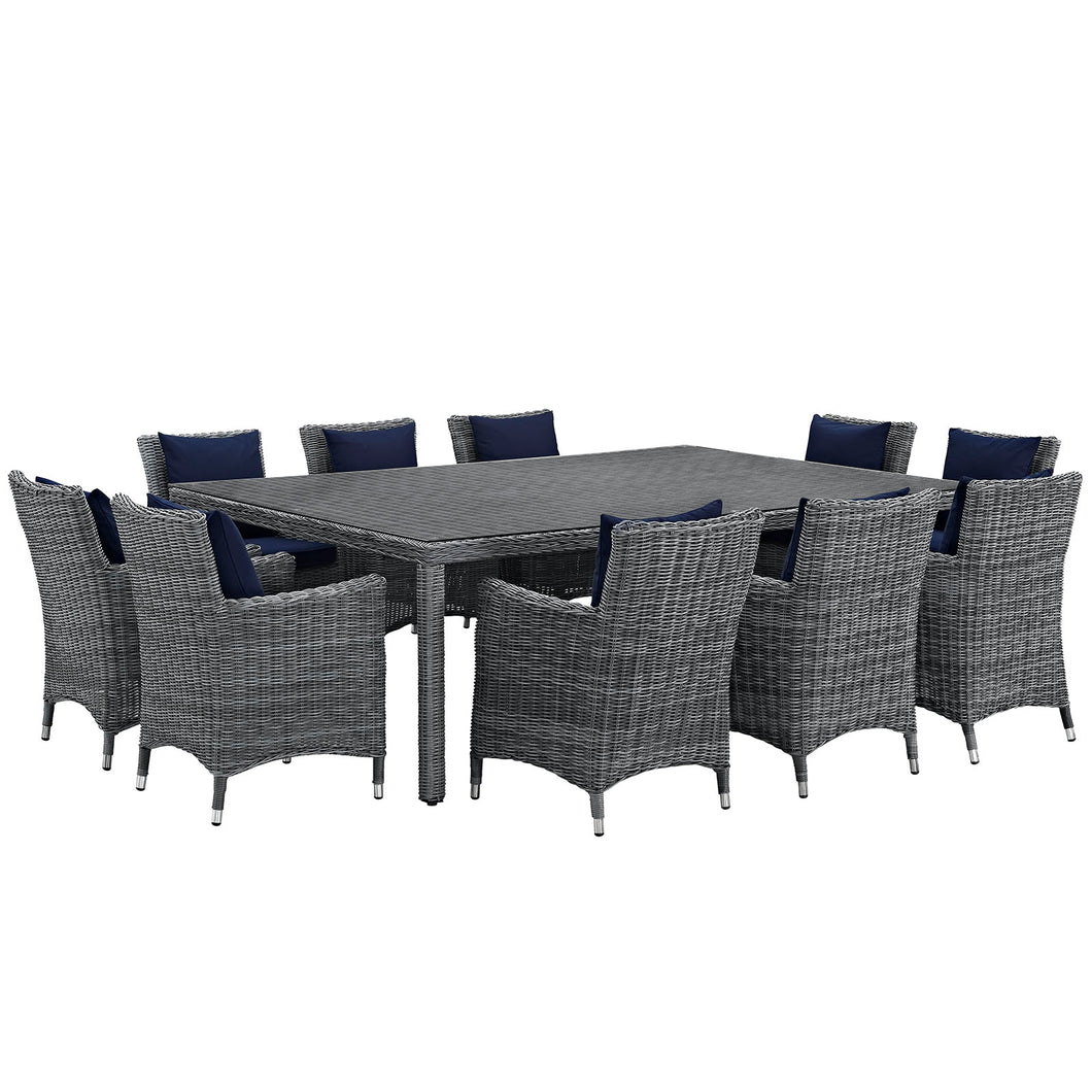 Summon 11 Piece Outdoor Patio Sunbrella¨ Dining Set by Modway