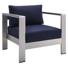 Load image into Gallery viewer, Shore 4 Piece Sunbrella¨ Fabric Outdoor Patio Aluminum Set by Modway
