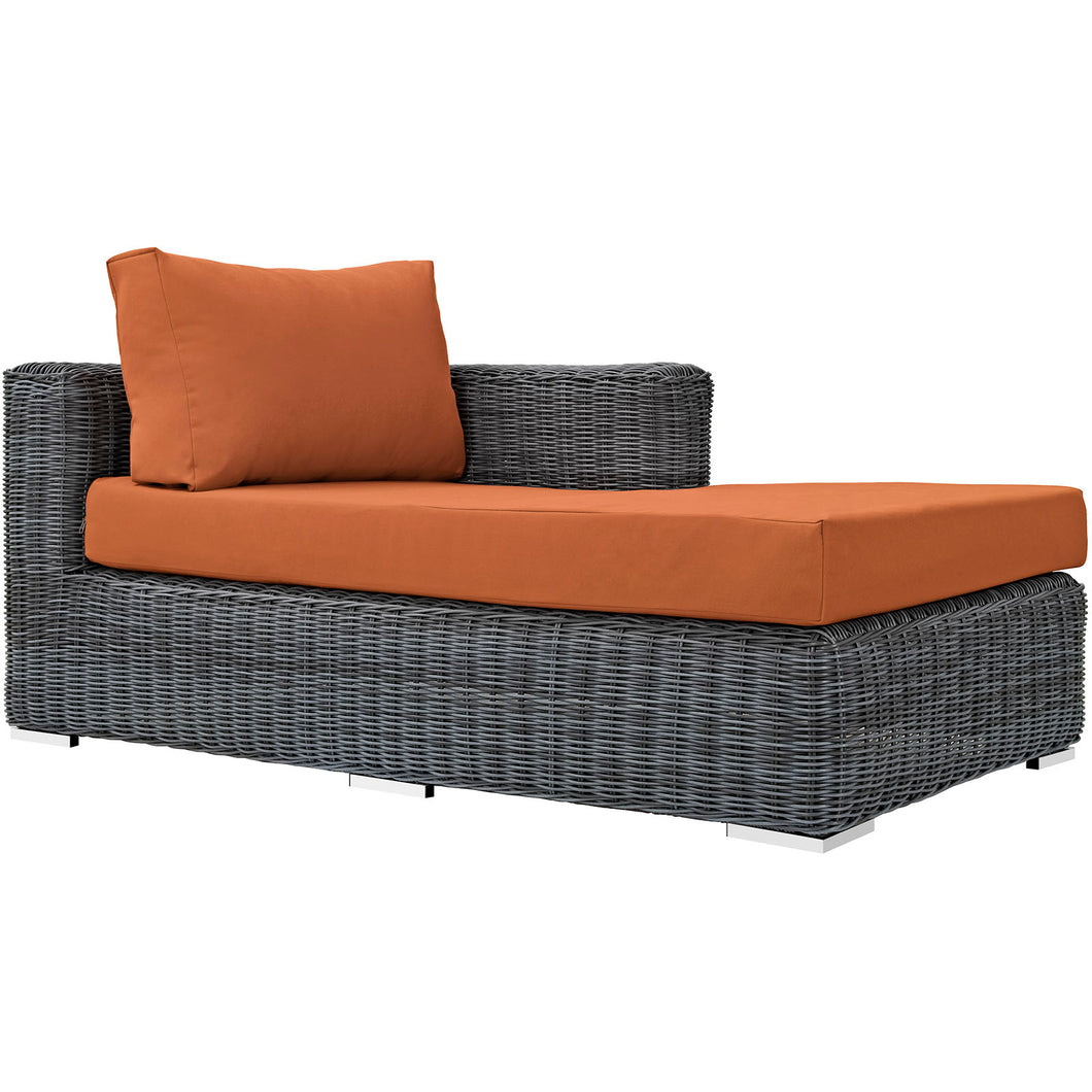 Summon Outdoor Patio Sunbrella¨ Right Arm Chaise by Modway