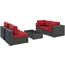 Load image into Gallery viewer, Sojourn 5 Piece Outdoor Patio Sunbrella¨ Sectional Set by Modway
