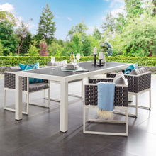 Load image into Gallery viewer, Stance 90.5&quot; Outdoor Patio Aluminum Dining Table by Modway
