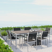Load image into Gallery viewer, Shore 7 Piece Outdoor Patio Aluminum Dining Set by Modway
