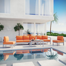 Load image into Gallery viewer, Shore 6 Piece Outdoor Patio Aluminum Sectional Sofa Set by Modway

