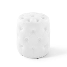 Load image into Gallery viewer, Amour Tufted Button Round Faux Leather Ottoman by Modway

