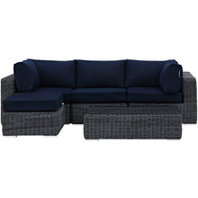 Load image into Gallery viewer, Summon 5 Piece Outdoor Patio Sunbrella¨ Sectional Set by Modway
