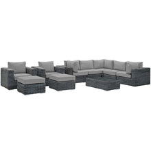 Load image into Gallery viewer, Summon 10 Piece Outdoor Patio Sunbrella¨ Sectional Set by Modway
