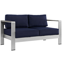 Load image into Gallery viewer, Shore 4 Piece Outdoor Patio Aluminum Sectional Sofa Set by Modway
