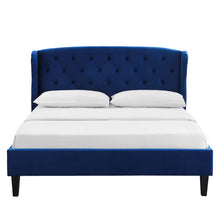 Load image into Gallery viewer, Penelope Tufted Wingback Performance Velvet Queen Platform Bed by Modway
