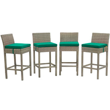 Load image into Gallery viewer, Conduit Outdoor Patio Wicker Rattan Bar Stool Set of 4 by Modway
