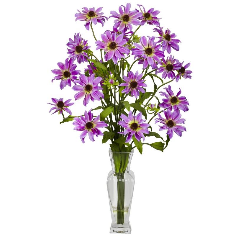 Cosmos w/Vase Silk Flower Arrangement