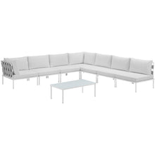 Load image into Gallery viewer, Harmony 8 Piece Outdoor Patio Aluminum Sectional Sofa Set by Modway
