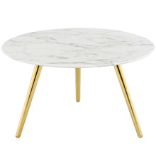 Load image into Gallery viewer, Lippa 28&quot; Round Faux Marble Coffee Table with Tripod Base by Modway
