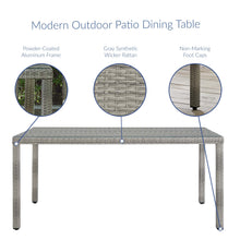 Load image into Gallery viewer, Aura 68&quot; Outdoor Patio Wicker Rattan Dining Table by Modway
