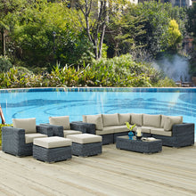 Load image into Gallery viewer, Summon 10 Piece Outdoor Patio Sunbrella¨ Sectional Set by Modway
