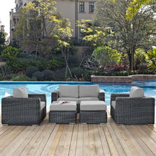 Load image into Gallery viewer, Summon 5 Piece Outdoor Patio Sunbrella¨ Sectional Set by Modway
