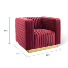 Load image into Gallery viewer, Charisma Channel Tufted Performance Velvet Accent Armchair by Modway
