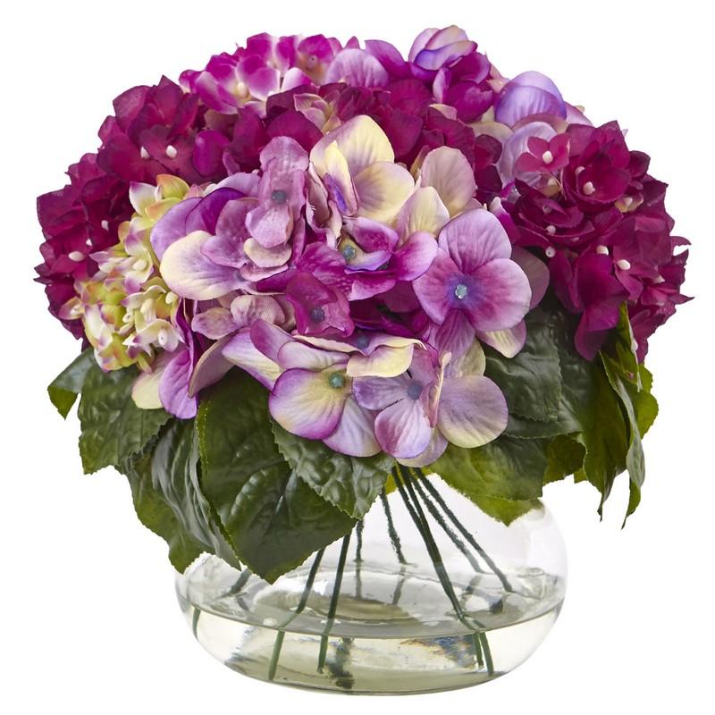 Multi-Tone Hydrangea w/Vase