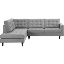 Load image into Gallery viewer, Empress 2 Piece Upholstered Fabric Left Facing Bumper Sectional by Modway
