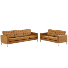Load image into Gallery viewer, Loft 2-Piece Tufted Vegan Leather Furniture Set by Modway
