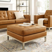 Load image into Gallery viewer, Loft Tufted Vegan Leather Ottoman by Modway
