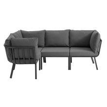 Load image into Gallery viewer, Riverside 4 Piece Outdoor Patio Aluminum Sectional by Modway

