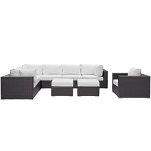 Load image into Gallery viewer, Convene 9 Piece Outdoor Patio Sectional Set by Modway
