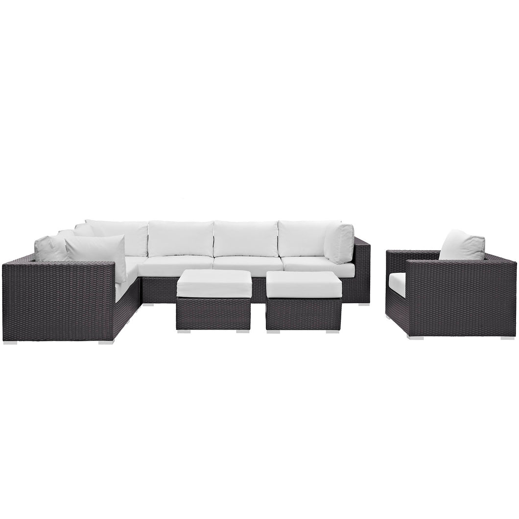Convene 9 Piece Outdoor Patio Sectional Set by Modway
