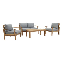 Load image into Gallery viewer, Marina 4 Piece Outdoor Patio Teak Set by Modway

