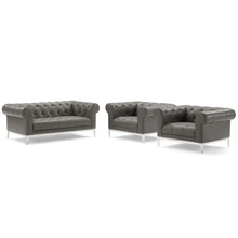 Load image into Gallery viewer, Idyll 3 Piece Tufted Upholstered Leather Set by Modway
