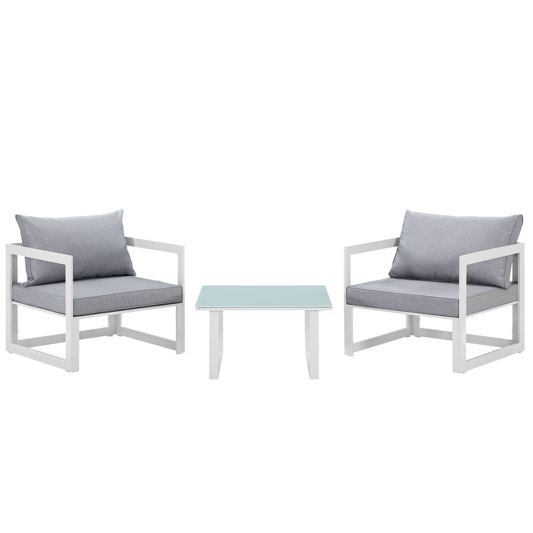 Fortuna 3 Piece Outdoor Patio Sectional Sofa Set by Modway