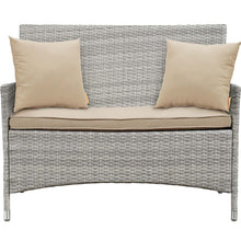 Load image into Gallery viewer, Bridge 4 Piece Outdoor Patio Patio Conversation Set with Pillow Set by Modway
