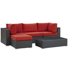 Load image into Gallery viewer, Sojourn 5 Piece Outdoor Patio Sunbrella¨ Sectional Set
